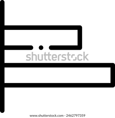 align left icon. Thin Linear Style Design Isolated On White Background