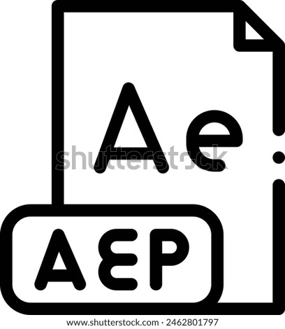 aep icon. Thin Linear Style Design Isolated On White Background