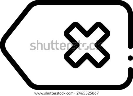 backspace icon. Thin Linear Style Design Isolated On White Background
