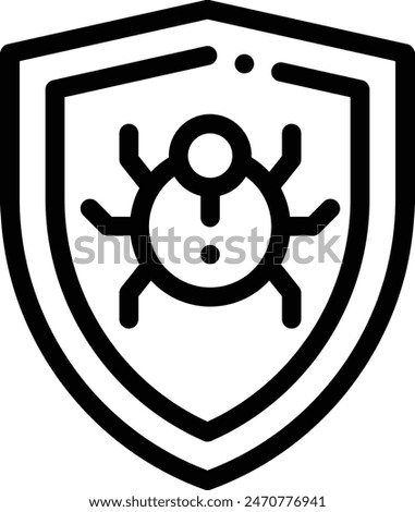 antivirus icon. Thin Linear Style Design Isolated On White Background