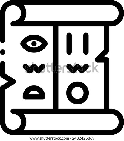 book of the dead icon. Thin Linear Style Design Isolated On White Background