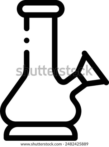 bong icon. Thin Linear Style Design Isolated On White Background