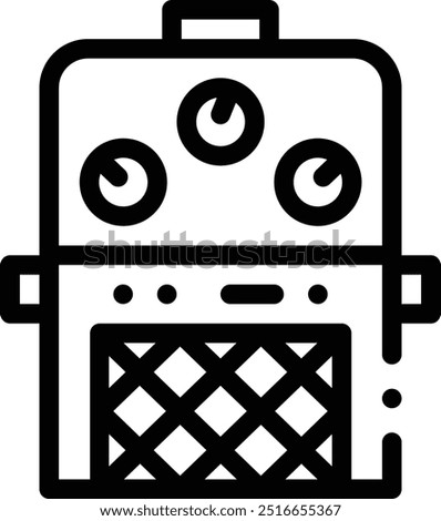 effects pedal icon. Thin Linear Style Design Isolated On White Background