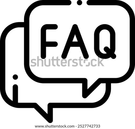 faq icon. Thin Linear Style Design Isolated On White Background