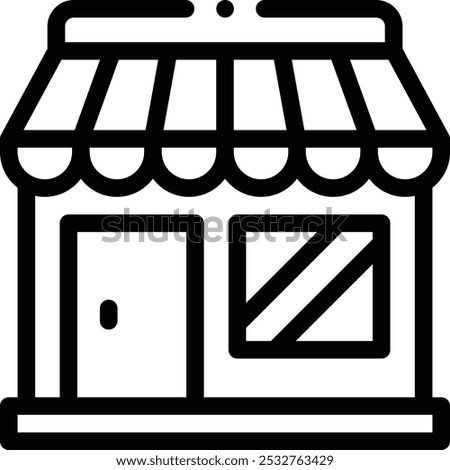 grocery store icon. Thin Linear Style Design Isolated On White Background