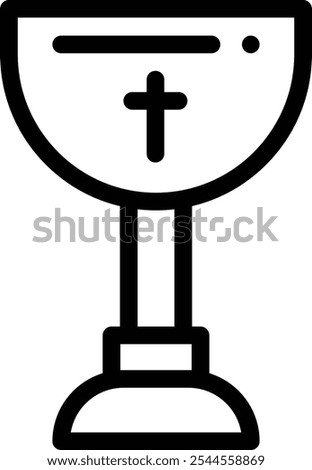 holy grail icon. Thin Linear Style Design Isolated On White Background