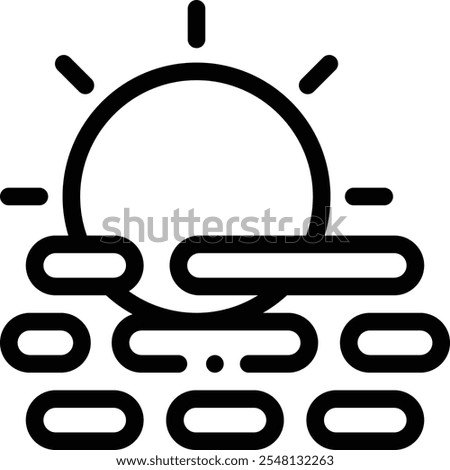 haze icon. Thin Linear Style Design Isolated On White Background