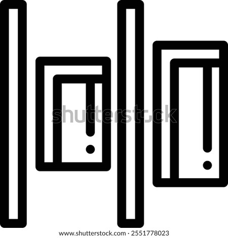 left align icon. Thin Linear Style Design Isolated On White Background