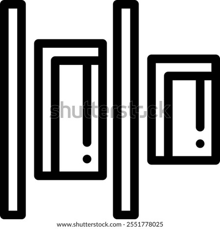 left align icon. Thin Linear Style Design Isolated On White Background