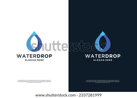 Water drop logo design unique concept.