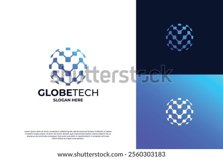 Global Market Logo design. Global Marketing Logo