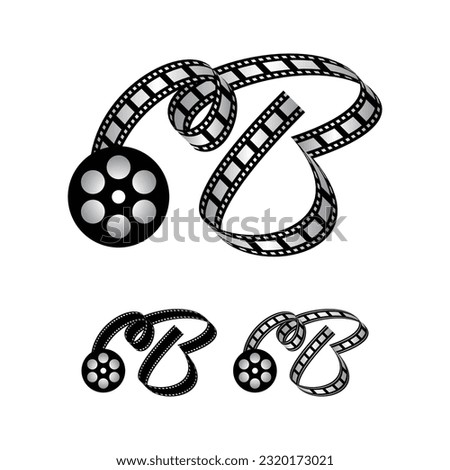 letter B film reel three styles