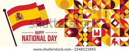 Happy National Day Spain banner.