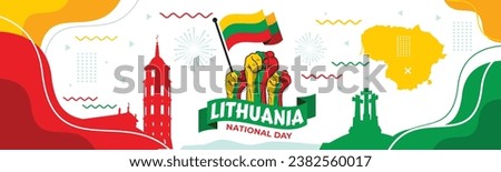 Flag of Lithuania. Lithuanian Flag. Vector Flag Background. Stock Illustration

