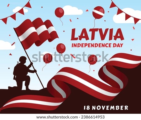 Flag of Latvia. Latvian Flag. Vector Flag Background. Stock Illustration

