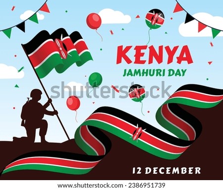 Kenya Jamhuri Day Illustration
flag banner 