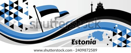 Independence Day in Estonia. National happy holiday