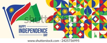 Namibia Independence Day Banner. Namibian holiday celebrated on March 21