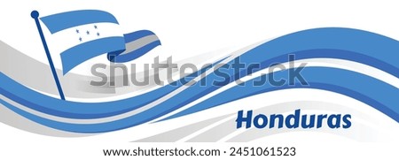 Happy Honduras Independence Day Vector Illustration on September 15 with Waving Flag Background in National Holiday Hand Drawn Templates