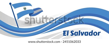 El Salvador Independence Day Banner National holiday celebrated on September 15. Vector template for banner, greeting card, flyer, etc.

