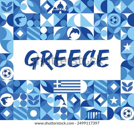 Greece Independence Day typography poster. 