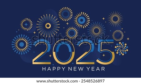 Happy New Year 2025 Designs. Elegant and beautiful poster designs