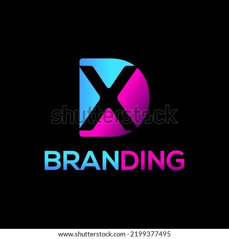Letter X,D,DX,XD Logo.Technology, Monogram, Business, Corporate Company, Modern and Iconic Logo Design with Vector and Gradient color.