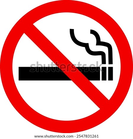 This is an illustration of a no-smoking mark (tobacco prohibited icon).