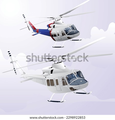 vector of The Bell 412, a multipurpose helicopter manufactured by Bell Helicopter Textron. The Bell 412 produced by PT Dirgantara Indonesia is called the NBell 412.
