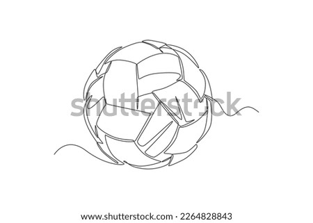 One continuous line drawing takraw ball. sport ball concept. One line draw graphic design vector