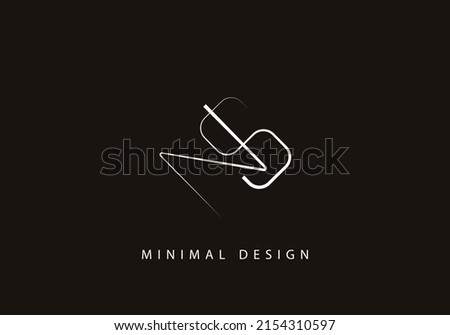 Alphabet letter NS logo design line art Stock fotó © 