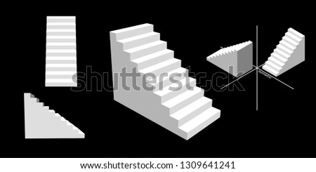 Similar – Foto Bild weiße Treppe vor lila Wand