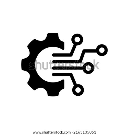 Digital transformation glyph icon vector on white background. Flat vector digital transformation icon symbol sign from modern general collection for mobile concept and web apps design.