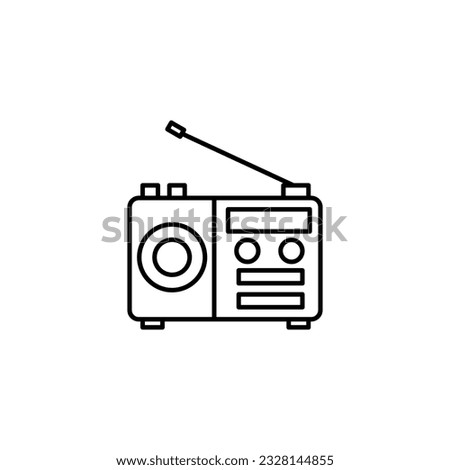 Old radio and modern radio icon vector illustration logo template clean and simple design