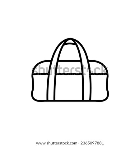 Sports bag linear icon. Thin line illustration. Duffel handbag. Contour symbol. Vector isolated outline drawing. Editable stroke