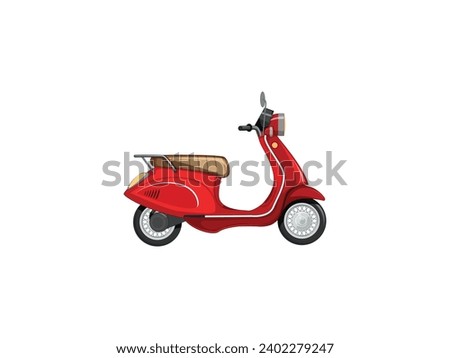 Red Scuter Vector PNG FREE