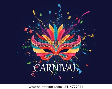 Colorful Carnival mask vector illustration