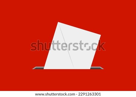 General and Presidential elections in Turkey 14 May 2023. (Turkish Translate on the Image: 14 Mayıs Türkiye Cumhurbaşkanlığı Seçimi) Ballot Box and Turkish Flag Symbol and Presidential symbol.