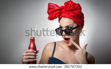 Similar – Image, Stock Photo Woman in turban drinking coffee