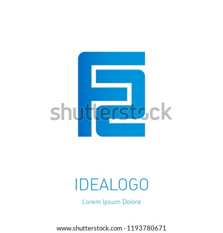 F and 2 initial logo. F2 - Vector design element or icon. Initial monogram logotype.