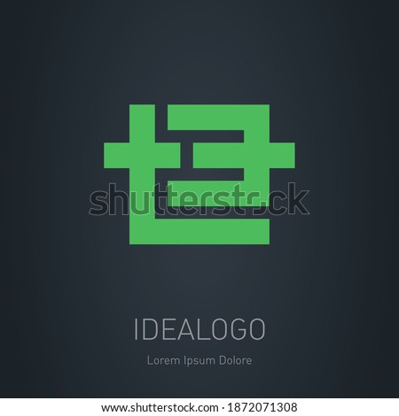T3 - Vector design element or icon. Logo with Letter T and number 3. Monogram or logotype.