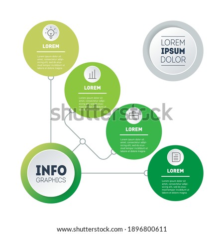 Annual report. Eco Business presentation with 4 options. Infographic of green technology or education process with four steps. Web Template of a sales pipeline, info chart or 4-steps diagram.