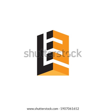 3d logo with letter L and number 3. L3 - logotype. Vector design element or icon.
