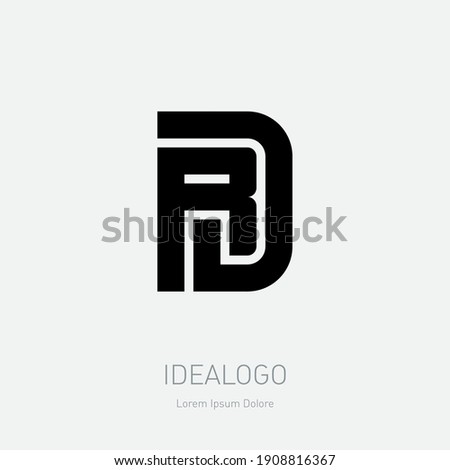 R and D - initials or logo. RD - monogram or logotype. DR - vector design element or icon. T-shirt print. Stock fotó © 