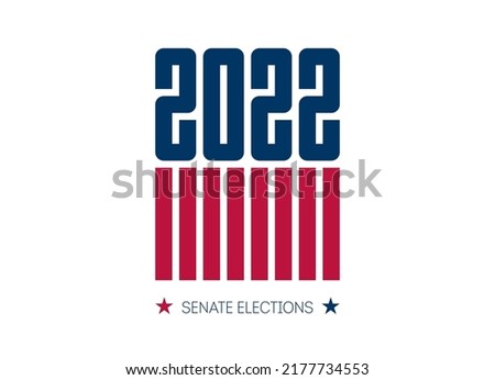 Election Poster inviting to vote. Banner for the United States Senate elections in 2022. Vector flyer.