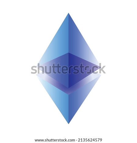 Ethereum logo coin. Ethereum symbol  coin cryptocurrency flat design EPS 10 vector illustration editable