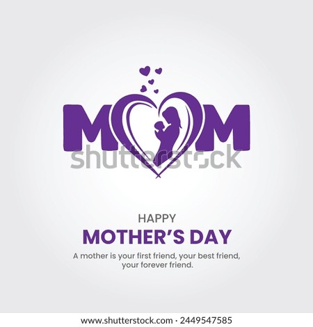 Similar – Image, Stock Photo Happy mothers day. Mom and daughter are smiling and hugging on the sofa at home in a bright room. The concept of family happiness with children. Family holiday and togetherness.