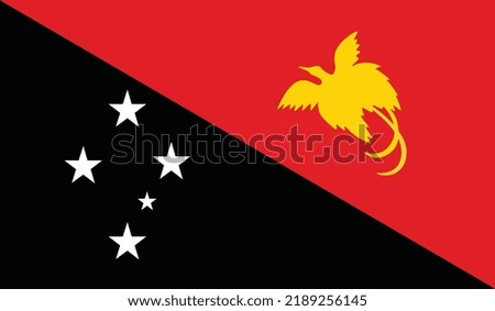 vector illustration of papua new guinea flag.