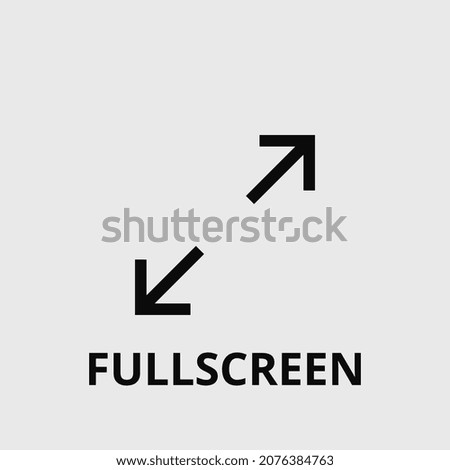 Fullscreen vector icon. Thin fullscreen illustration for mobile, web and desktop apps. Fullscreen symbol.