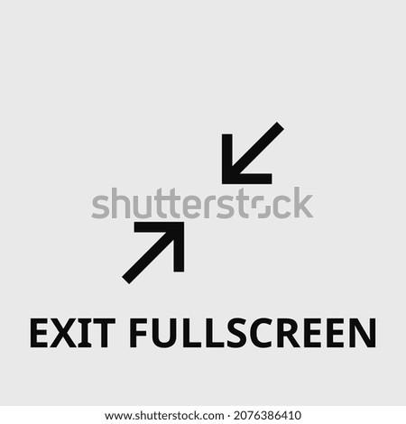 Exit fullscreen vector icon. Thin exit fullscreen illustration for mobile, web and desktop apps. Exit fullscreen symbol.